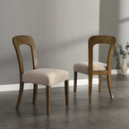  - Adrian Upholstered Dining Chairs, Comfortable Seating with Sturdy Wood Frame, Set of 2