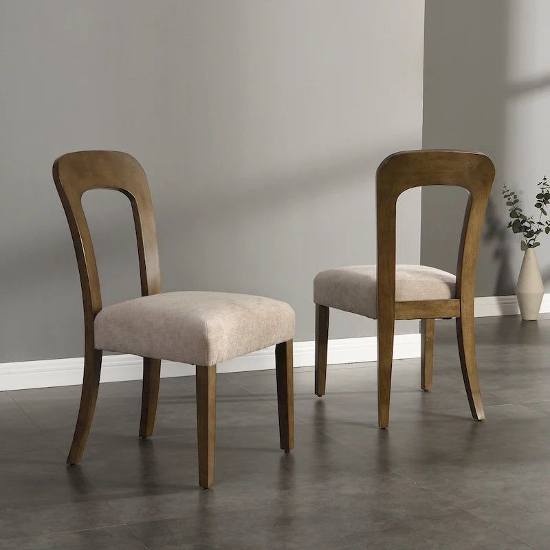  - Adrian Upholstered Dining Chairs, Comfortable Seating with Sturdy Wood Frame, Set of 2