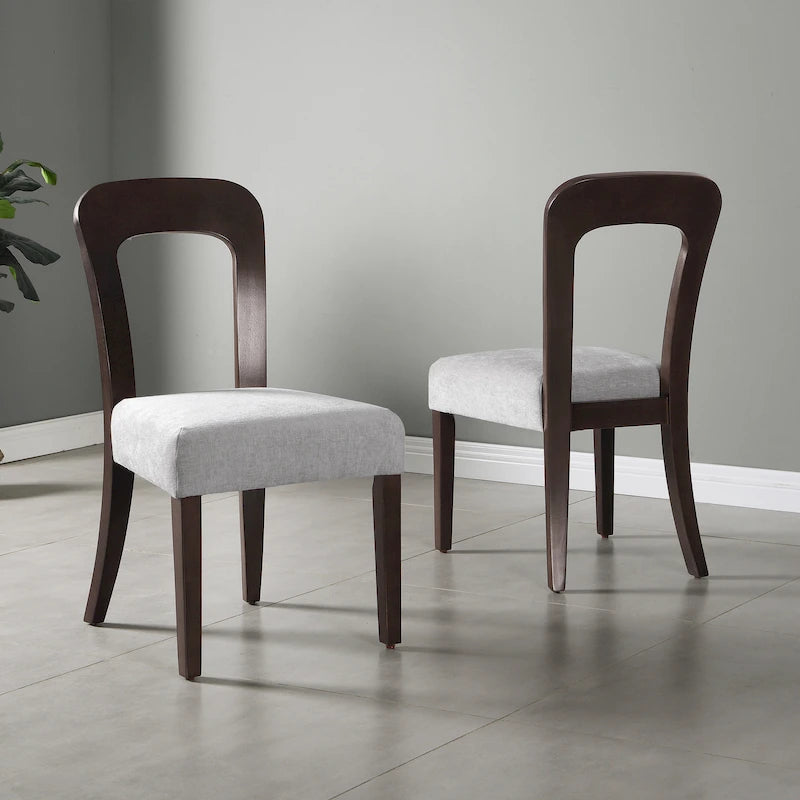 Sedie da pranzo imbottite, seduta confortevole con robusto telaio in legno, set da 2