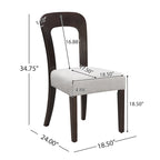 Sedie da pranzo imbottite, seduta confortevole con robusto telaio in legno, set da 2