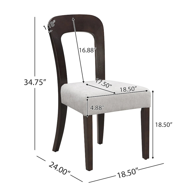 Sedie da pranzo imbottite, seduta confortevole con robusto telaio in legno, set da 2