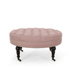 Pouf rotondo contemporaneo con ruote piroettanti