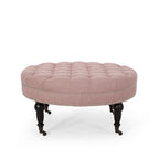 Pouf rotondo contemporaneo con ruote piroettanti