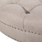 Pouf rotondo contemporaneo con ruote piroettanti