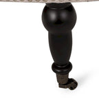 Pouf rotondo contemporaneo con ruote piroettanti