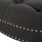 Pouf rotondo contemporaneo con ruote piroettanti