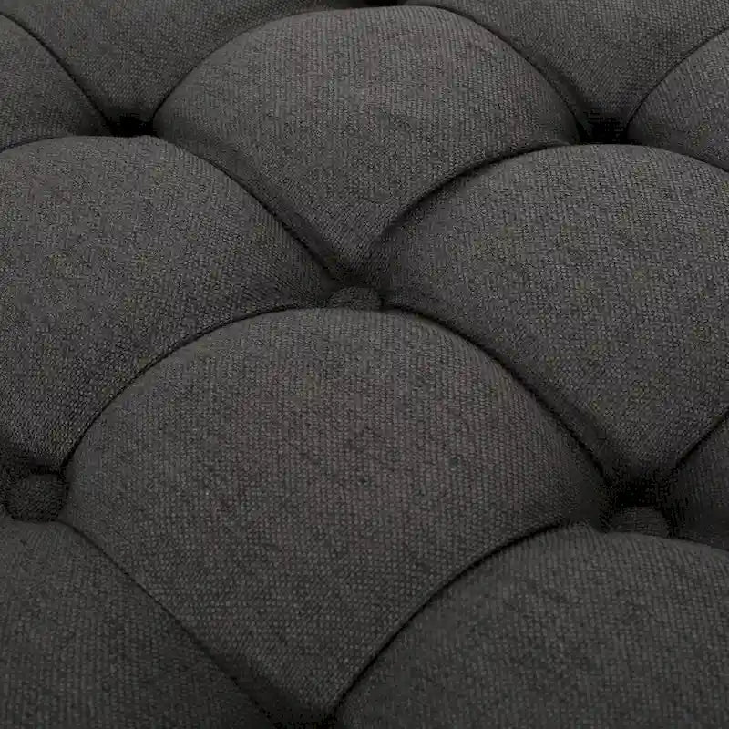 Pouf rotondo contemporaneo con ruote piroettanti