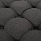 Pouf rotondo contemporaneo con ruote piroettanti