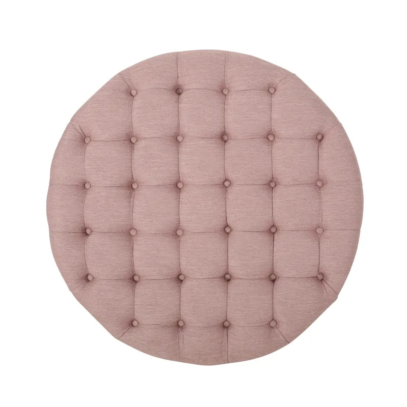 Pouf rotondo contemporaneo con ruote piroettanti