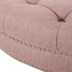 Pouf rotondo contemporaneo con ruote piroettanti