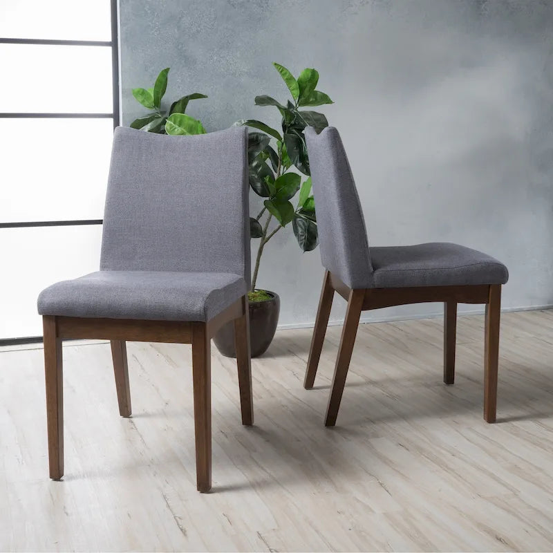 Mid-Century Fabric Dining Chair (Set of 2) by