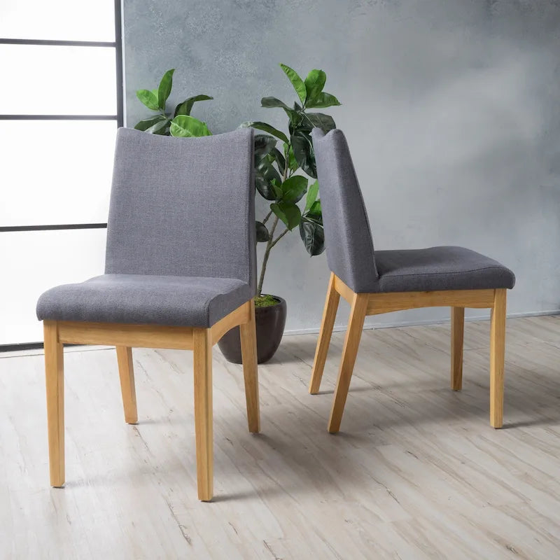 Mid-Century Fabric Dining Chair (Set of 2) by