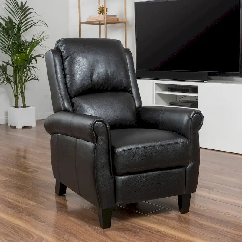 Haddan PU Leather Recliner Club Chair by 