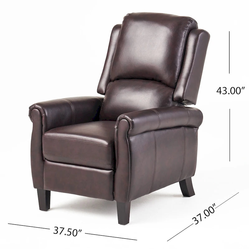 Poltrona reclinabile in similpelle Haddan