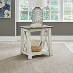 Antique White End Table