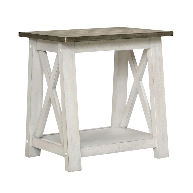 Antique White End Table
