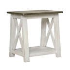 Antique White End Table