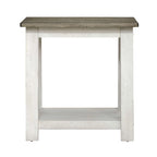 Antique White End Table