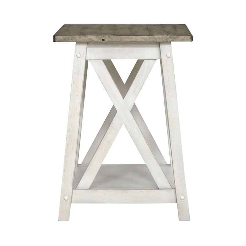Antique White End Table