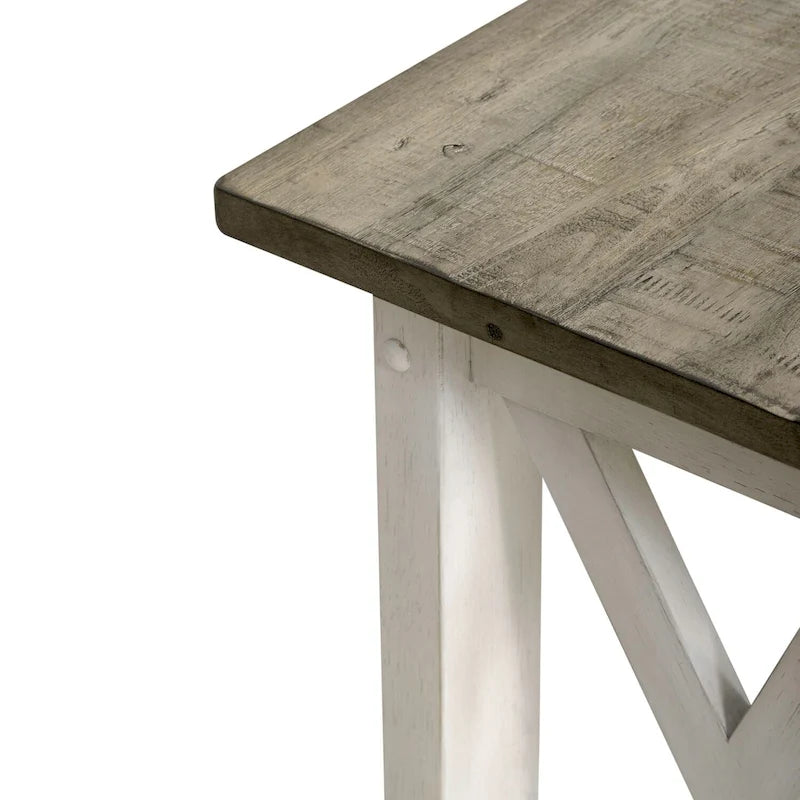 Antique White End Table