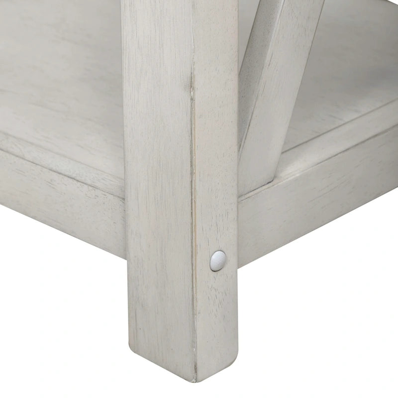 Antique White End Table