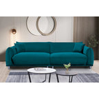 Divano in velluto con gambe in metallo 88,2W