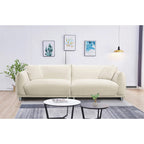 Divano in velluto con gambe in metallo 88,2W