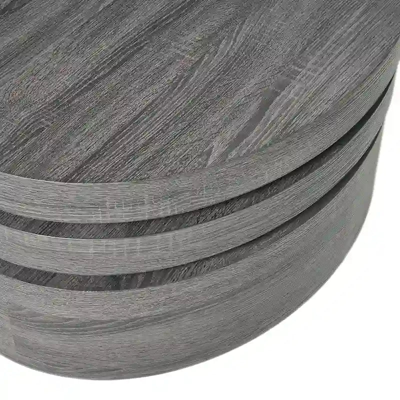 Oval Mod Rotating Wood Coffee Table