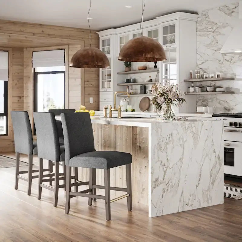 Upholstered 25" Counter Height Bar Stool