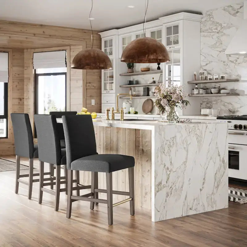 Upholstered 25" Counter Height Bar Stool
