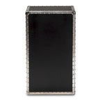  Cosette Vintage Industrial Silver Metal Floral Accent Cabine