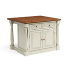 Isola da cucina in legno bianco sporco - 48 x 36 x 25