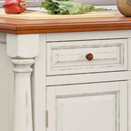 Isola da cucina in legno bianco sporco - 48 x 36 x 25