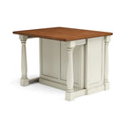 Isola da cucina in legno bianco sporco - 48 x 36 x 25