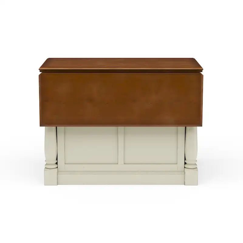 Isola da cucina in legno bianco sporco - 48 x 36 x 25