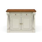 Isola da cucina in legno bianco sporco - 48 x 36 x 25