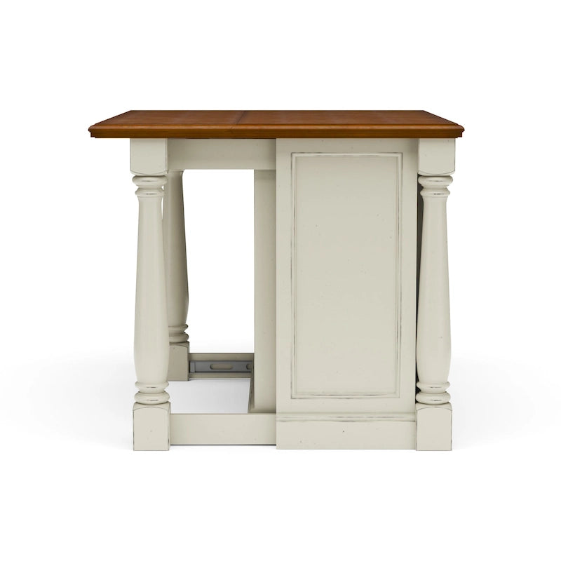 Isola da cucina in legno bianco sporco - 48 x 36 x 25