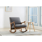  Hayes Fabric Rocking Accent Chair with Rubberwood Legs