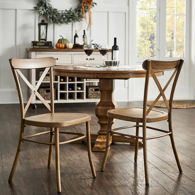 Metal Dining Chairs (Set of 2)