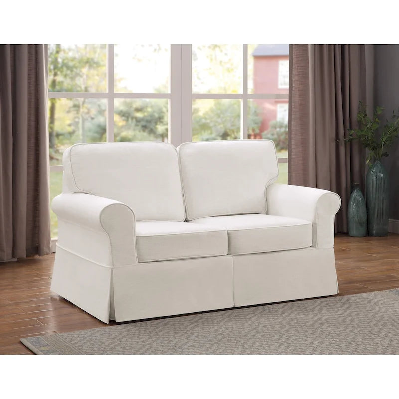 Mid-century Slipcover Loveseat