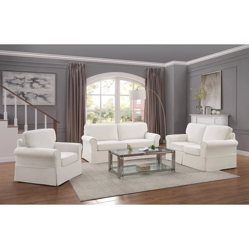 Mid-century Slipcover Loveseat