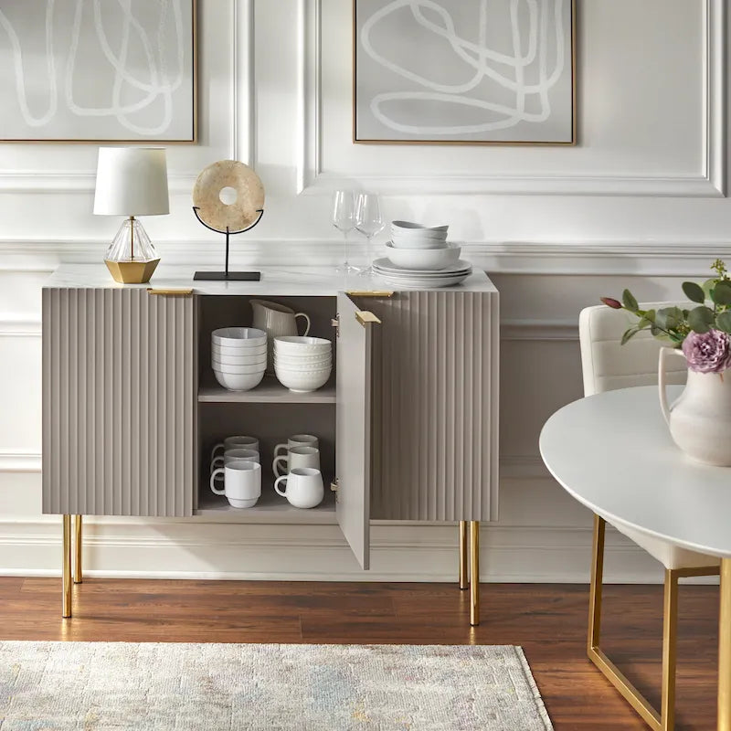 Credenza/Buffet Valen Channel con ripiani regolabili