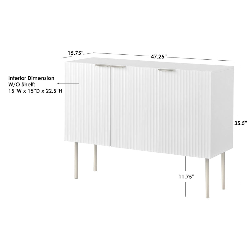 Credenza/Buffet Valen Channel con ripiani regolabili