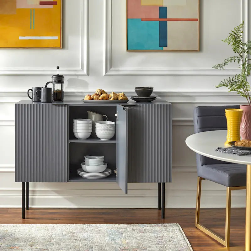 Credenza/Buffet Valen Channel con ripiani regolabili
