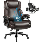  Big and Tall Executive Office Chair,500LBS Adjustable Lumbar Support Ergonomic Chair with High Back PU Leather Computer