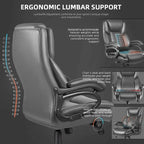 Sedia da ufficio direzionale Big & Tall, 500 libbre, sedia ergonomica con supporto lombare regolabile, schienale alto in pelle PU per computer