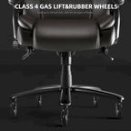 Sedia da ufficio direzionale Big & Tall, 500 libbre, sedia ergonomica con supporto lombare regolabile, schienale alto in pelle PU per computer