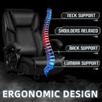 Sedia da ufficio direzionale Big & Tall, 500 libbre, sedia ergonomica con supporto lombare regolabile, schienale alto in pelle PU per computer
