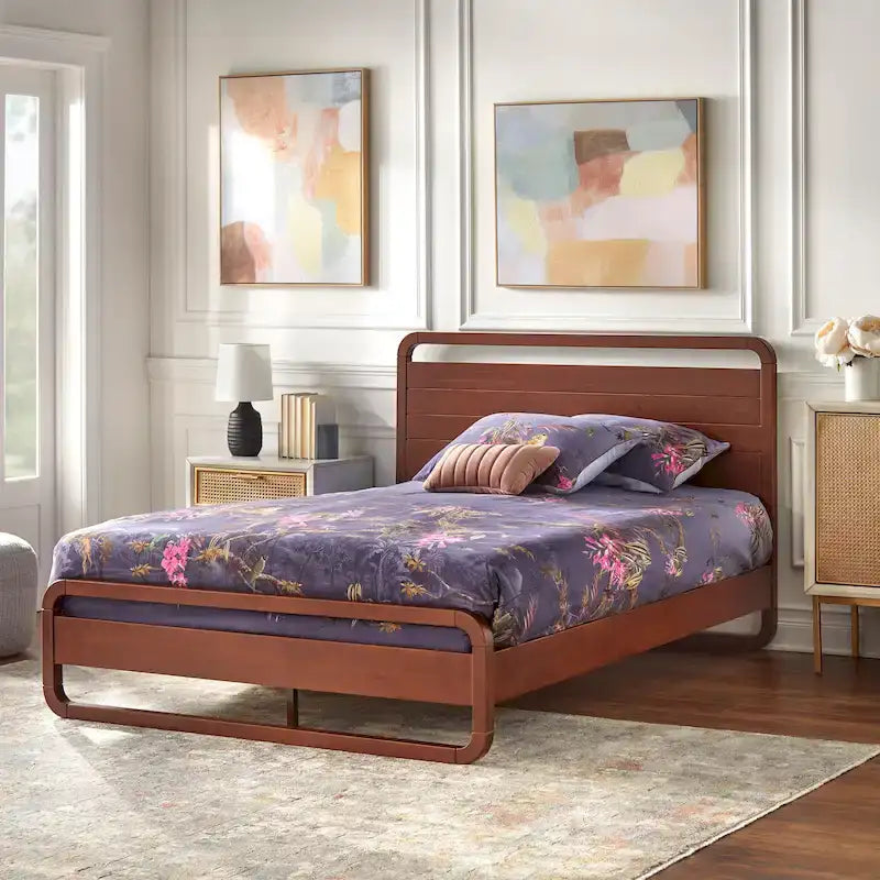  Santos Solid Wood Queen Platform Bed