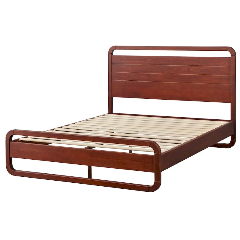 Letto a piattaforma matrimoniale in legno massello